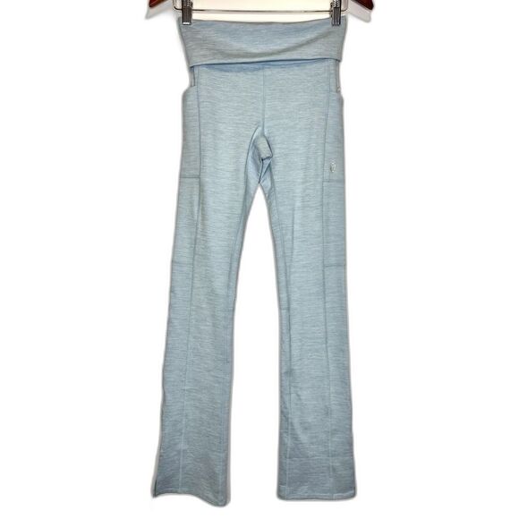 Free People Movement Zen Again Flare Yoga Pants Heather Blue XS - Picture 2 of 8